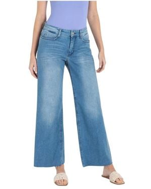 M·a·c Wide Fringe Jeans - Blauw