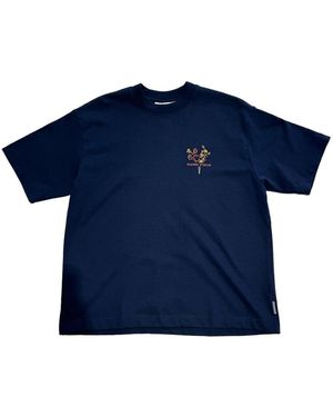 Rigards Tops ,Blauw ,Katoen Bouquet T-Shirt