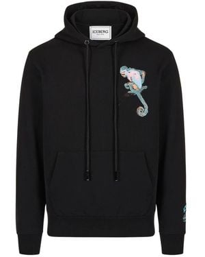 Iceberg Slim Fit Hoodie - Zwart