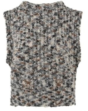 Attic And Barn Round-Neck Knitwear - Grigio