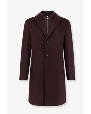 Corneliani Single-Breasted Coats - Marrón