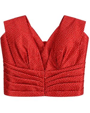 Elisabetta Franchi Mouwloze Top - Rood