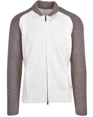 Kangra Truien & Vesten ,Wit ,Wol Cardigan Met Rits