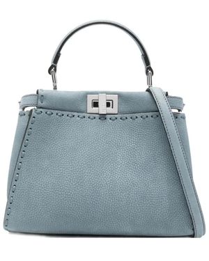 Fendi Tassen ,Blauw ,Leer Peekaboo Mini Selleria