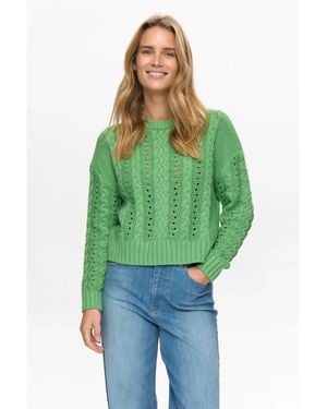 Numph Round-Neck Knitwear - Verde