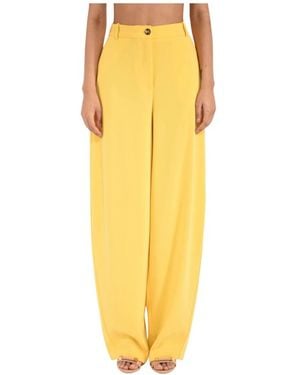 Elisabetta Franchi Wide Trousers - Yellow