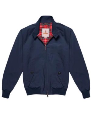 Baracuta Jassen ,Blauw ,Leer G9 Harrington Jacket