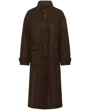 Kaffe Single-Breasted Coats - Marrón