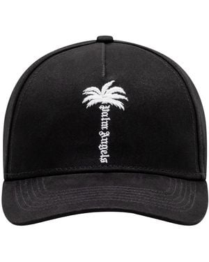 Palm Angels Accessoires ,Zwart ,Leer Palm Tree Cap
