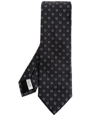 Ferragamo Krawatte Cairo Aus Seide - Schwarz