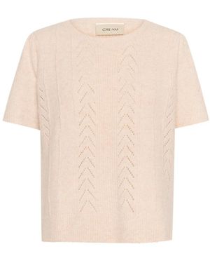 Cream Round-Neck Knitwear - Neutro