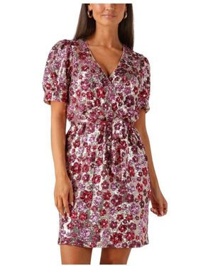 Freebird by Steven Rosa Mini Kleid Für Frühling/Sommer - Rot