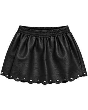A PAPER KID Leather Skirts - Black
