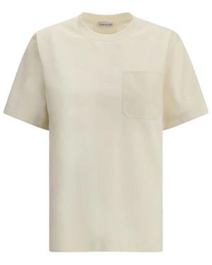 Moncler Stilvolles T-Shirt Mit Seitenschlitzen - Natur