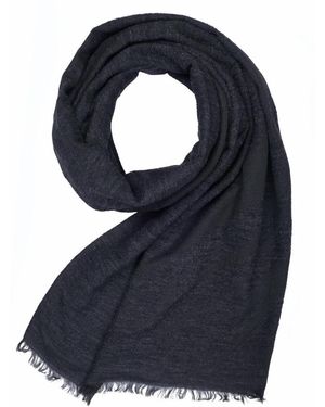 Armani Schal Mit Fransen - Blau