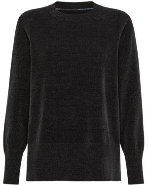 Rrd Velvet Vent Rundstrick - Schwarz