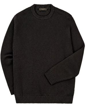 Zanone Round-Neck Knitwear - Noir