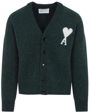 Ami Paris Adc Cardigan - Groen