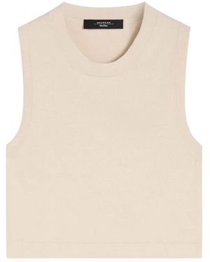Max Mara Sleeveless Tops - Natural