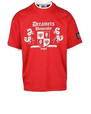 MSGM T-Shirts - Red