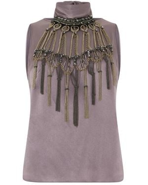 Alberta Ferretti Sleeveless Tops - Marrón