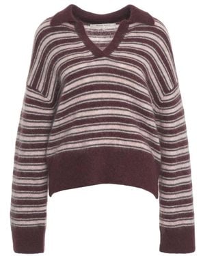 Second Female V-Neck Knitwear - Marron