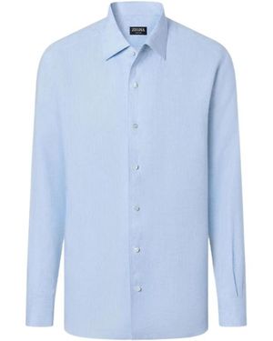 ZEGNA Formal Shirts - Blue