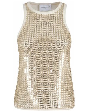 Isabelle Blanche Sleeveless Tops - Natural