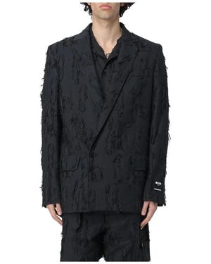 MSGM Klassischer Schwarzer Blazer Für Männer