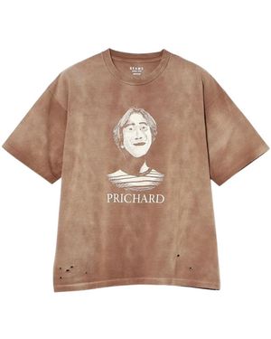 Beams Plus Tops ,Bruin ,Katoen Portrait Tee Fade