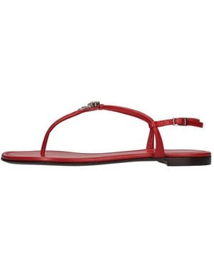 Giuseppe Zanotti Flat Sandals - Red