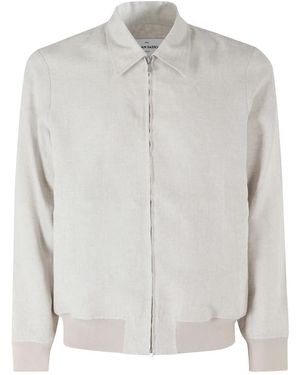 Gran Sasso Jassen ,Katoen Giubbino Zip Lino Cotone - Grijs