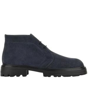 Hogan Lace-Up Boots - Blue