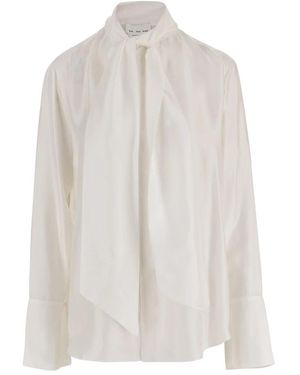 Sa Su Phi Seidenbluse Mit Schleife - Weiß