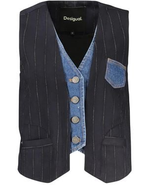 Desigual Waistcoats - Blue