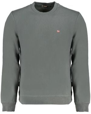Napapijri Grüner Baumwollpullover Mit Logo-Stickerei - Grau