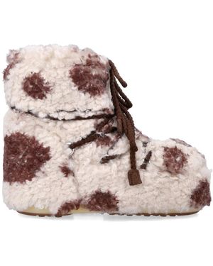 Moon Boot Icon Low Curly Boot - Roze