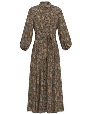 Marella Kleedjes ,Veelkleurig ,Polyester Passo Shirt Dress - Naturel