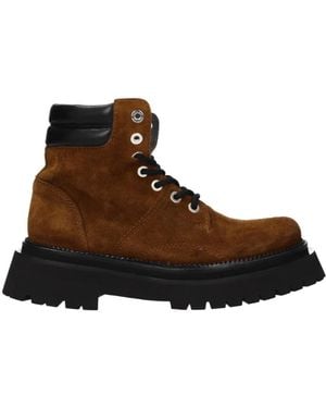 Ami Paris Lace-Up Boots - Brown