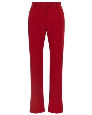 McQueen Straight Trousers - Red