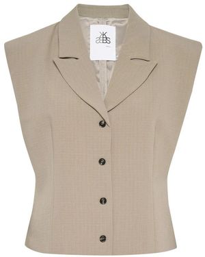 Karen By Simonsen Elegante Reversweste Jacke Geröstete Cashewnuss - Natur