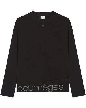Courreges Long Sleeve Tops - Black