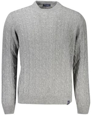 North Sails Truien & Vesten ,Grijs ,Kasjmier Pullover Met Kabelsteek En Ronde Hals