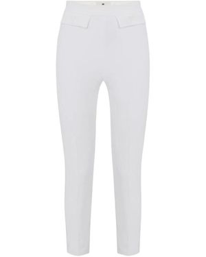 Elisabetta Franchi Slim-Fit Trousers - White