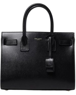 Saint Laurent Schwarze Leder-Tote-Tasche