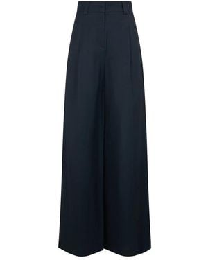 Moorer Wide Trousers - Blue
