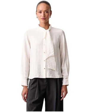 Mos Mosh Overhemden ,Mmsaba Tie Shirt - Wit