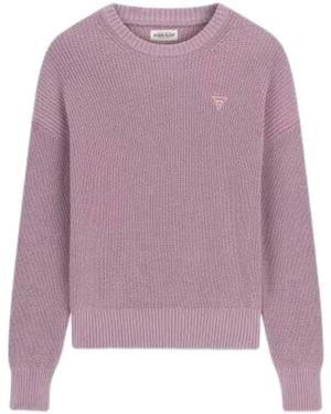 Guess Round-Neck Knitwear - Morado