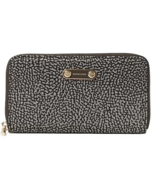 Borbonese Accessoires ,Veelkleurig ,Leer Portafoglio Medium - Metallic
