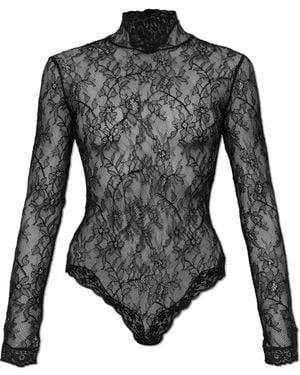 Valentino Garavani Spitzenbody - Grau